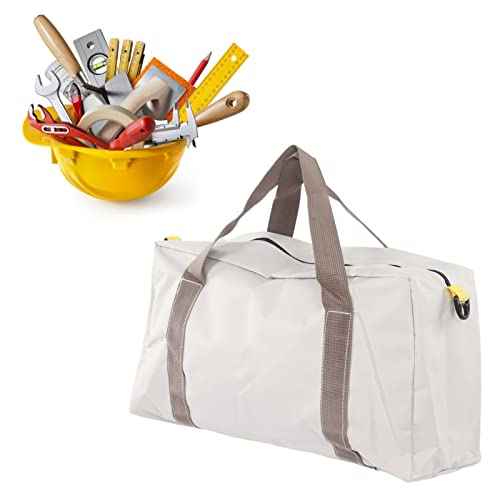 Electrician Tool Bag Wide Mouth Canvas Tote for Power Tools and Hardware Storage Large Capacity Organizer for Industrial Work(20in)