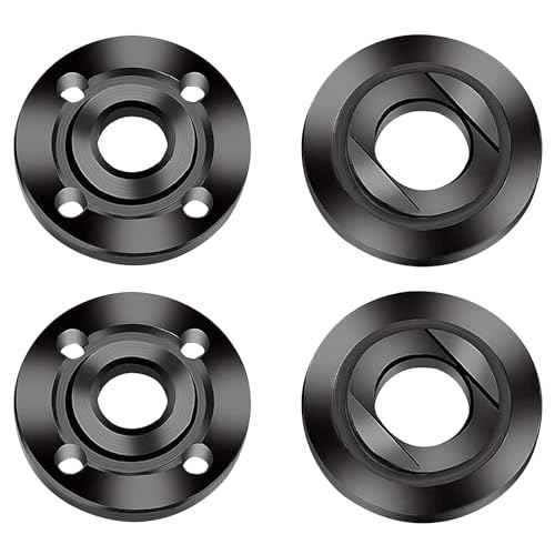4PCS (2 Sets) 5/8-11 Grinder Nuts Grinder Flange Replacement Parts Compatible with Milwaukee Makita Dewalt Metabo Grinder Parts