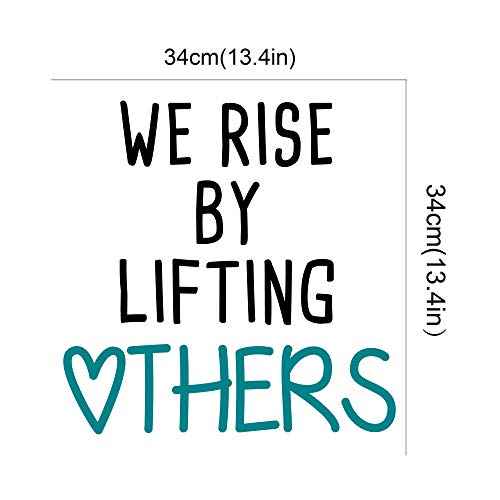 We Rise by Lifting Others-Inspirational Quotes Wall Decals-Vinyl Stickers for Bedroom Living Room School Office Home Decor
