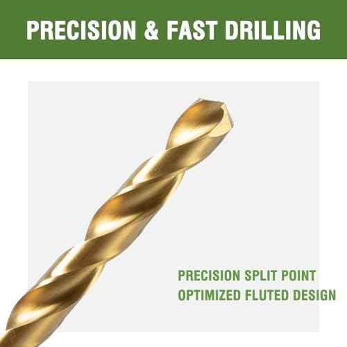 5/64" Cobalt Drill Bit with Hex Shank (3 Pack), Impact Titanium Twist Drill Bits for Metal, Stainless Steel, Cast Iron and Wood