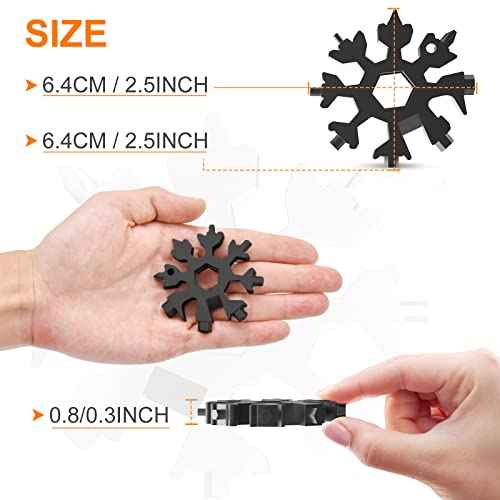 Dusor Gifts for Men Him Dad Husband, 18-in-1 Snowflake Multitool, Stocking Stuffers for Adults, Mens Gifts for Christmas, Gift for Dad Who Want Nothing, White Elephant Gift for Adults, Gadgets for Men