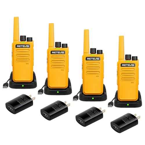 Retevis RT68 Walkie Talkies Rechargeable, Rugged Radios Walkie Talkie Long Range for Adults, Portable FRS 2 Way Radios, VOX Handsfree, 1200mAh Battery USB Charging for Outdoor Hiking Cycling (4 Pack)