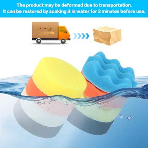 11Pcs Car Buffing Pads for Drill Polishing Kit, 3Inch Foam Polishing Pads, Car Buffers and Polishers Kit, Wool Pads Wax Buffer Drill Polisher Attachment with M10 Adapter