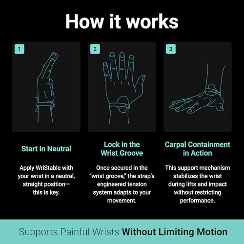 Wristable® Wrist Brace - Versatile Wrist Support Ideal for Pain with Weight-bearing Activities - Adjustable & Comfortable Fit Without Restrition - Ultimate Support and Protection