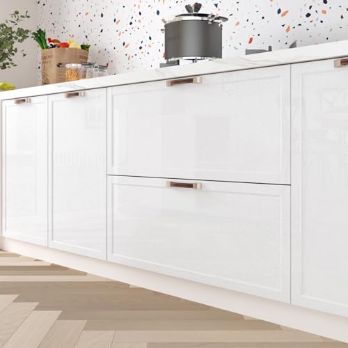 White Countertop Contact Paper Peel and Stick Wallpaper Self Adhesive Shiny Glitter Removable Wallpaper 15.7"X78.8" White Contact Paper for Cabinets Waterproof Vinyl Film Decorative