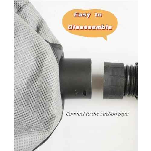 Kikeep Drywall Sander Dust Collection bag Wall Grinding Machine Collection Bag Drywall Sander Attachment (1 Pack with 2m hose)