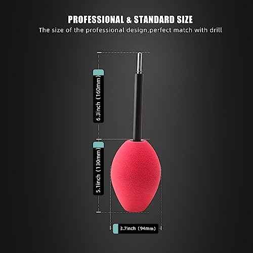 Wheel Rims Polisher, SPTA Polishing Ball, Polishing Cone, Metal Wheel Polishing Tool, Ball Buster Wheel and Rim Polisher System Attaches to Standard Household Drill