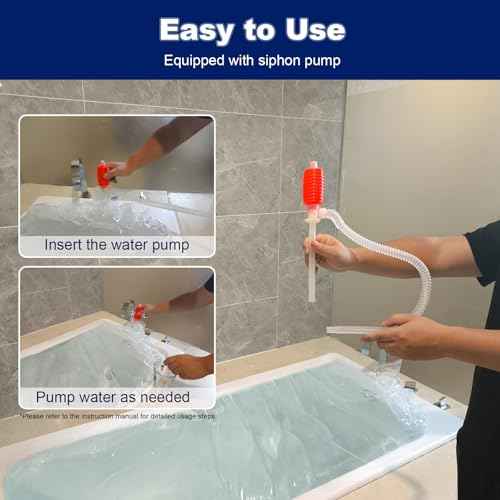 Godwolf Bathtub Drinking Water Bladder, Emergency Water Storage Bladder 100 Gallon, Food-Grade Tub Water Storage Bag BPA Free, Disaster and Hurricane Survival