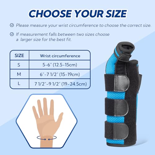 Boxer Fracture Splint, Ulnar Gutter Splint Right Hand, the 4th and 5th Metacarpal Finger Splint Hand Brace, Boxer Orthosis Hand & Wrist Brace for Women & Men, Right, L