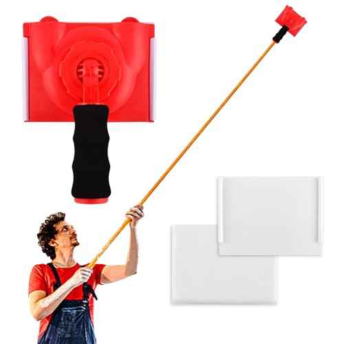 Paint Edger Trimmer with 2 Replacement Pads, Edge Painting Tool for Walls, Ceilings, Corners & Trims Applicator, Edge Trimmer Tool