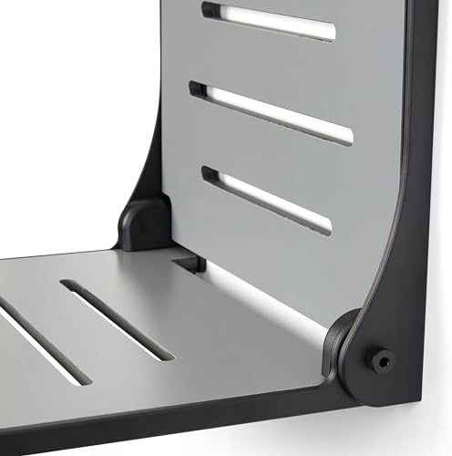 Seachrome SHAF-185155-PGS-S-MB Shower, Grey Seat with Matte Black Frame
