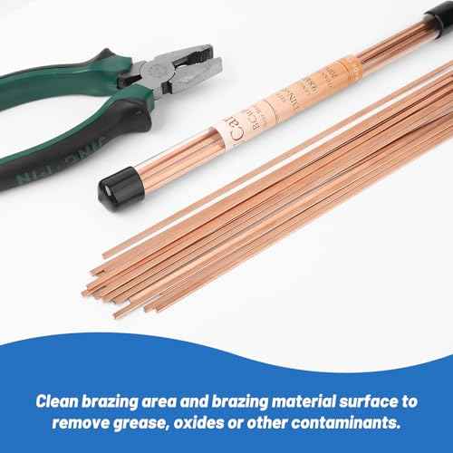 20 Sticks 5% Silver Solder Brazing Rods BCuP-3 Copper Phosphor Alloys Welding Rods 0.050" x 1/8" x 10" Brazing Rods