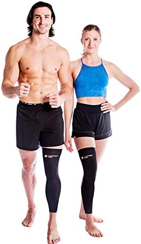 Copper Joe Full Leg Compression Sleeve Support for Knee, Thigh, Calf, Arthritis, Running and Basketball