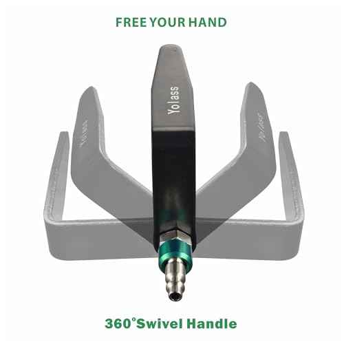 Yolass Pneumatic tool hook,1/4"NPT and 360¡Æ Rotatable L Air Rafter Hooks are Lightweight,Quick and Easy to Install for Air Blow Guns,Pneumatic Nail Guns,with Brass Joints,1-Piece
