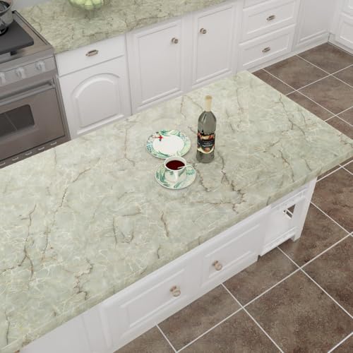 LACHEERY Marble Contact Paper Decorative Self Adhesive 15.8"x80" Waterproof Removable Wallpaper Stick and Peel For Granite Countertops Cabinets Backsplash Old Furniture