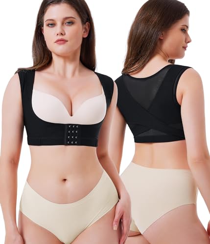 URSEXYLY Upper Back Brace for Women Breathable Posture Corrector Posture Support Back Straightener Pain Relief(Black,M)