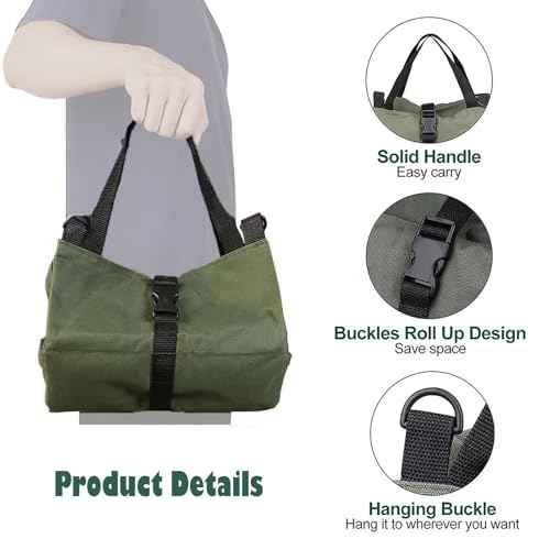 Dos & Nueve, Tool Bag with Handle, Tool Organizer, Canvas Tool Roll, Portable Foldble Tool Storage Bag, Roll Up Tool Bag Organizer, Multi-Pocket Storage Tool Bag, Tool Pouches, Army Green