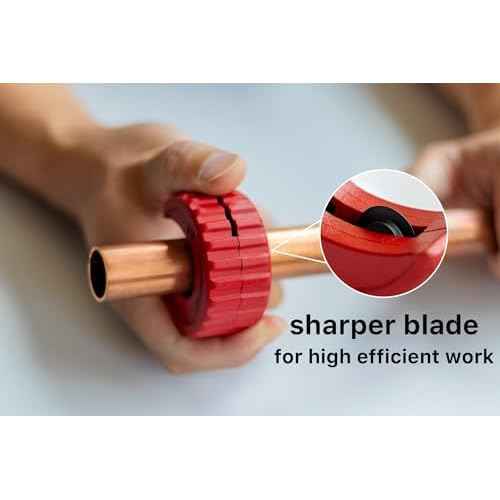 3/4" Tube Cutter Copper Pipe Slice Zinc Alloy Body with 1 Replacement Cutting Wheel