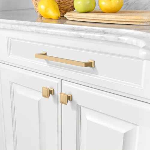 Amerdeco 10 Pack Champagne Bronze Cabinet Pulls 6.3 Inch(160MM) Hole Centers Kitchen Cabinet Handles Cabinet Hardware Kitchen Handles for Cabinets Cupboard Handles Drawer Pulls ZH0019¡¦