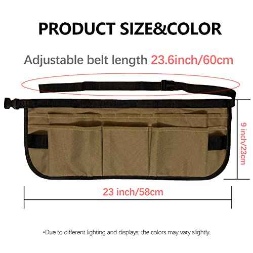 PATILWON 13 Pocket Gardening Tool Waist Belt Bag Oxford Garden Work Apron with 2 Hanging Hole Adjustable Pouch for Men Women