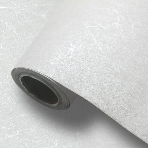 seonta White Silk Wallpaper Peel and Stick Self Adhesive Removable Embossed Vinyl Film Contact Paper for Cabinet Home Decoration Textured Shelf Paper