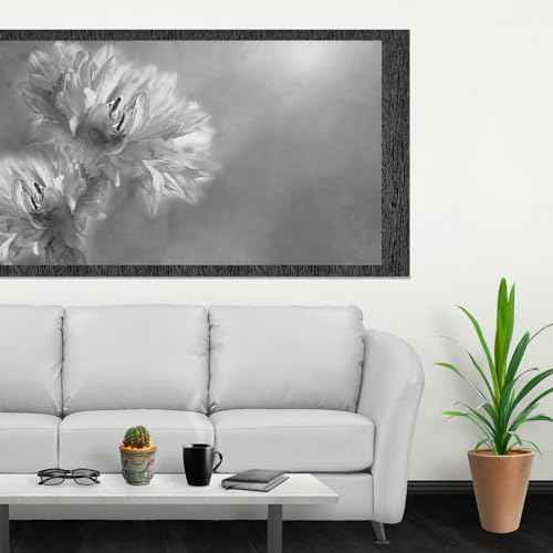 WADILE 3D Black Wood Grain Wallpaper Border Mirror Frame Removable Waterproof, Peel and Stick Wall Paper Border Decor Self Adhesive, Kitchen Bathroom Sticker
