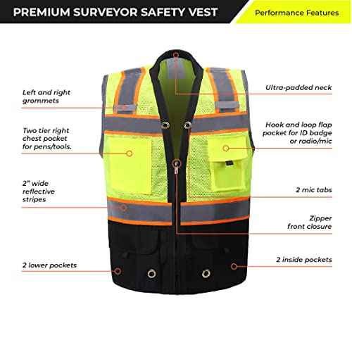 Shine Bright Safety Vest - High Visibility with Reflective Straps and Pockets ? Premium, Soft, Durable, and Breathable