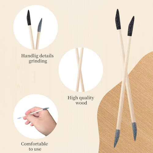 20 Pcs Sanding Sticks Double-End Polishing Tools, Fine Detailing Sticks for Tight Spaces, Plastic Models & Wood Hobby, 150/280 Grit, 5.4 x 0.2 Inch