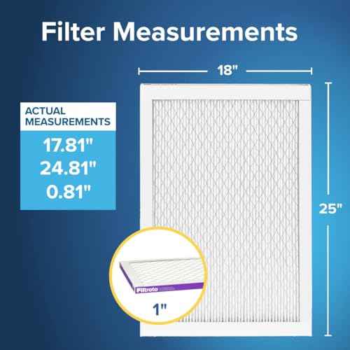Filtrete 18x25x1 AC Furnace Air Filter, MERV 12, MPR 1500, CERTIFIED asthma & allergy friendly, 3 Month Pleated 1-Inch Electrostatic Air Cleaning Filter, 4-Pack (Actual Size 17.81 x 24.81 x 0.81 in)