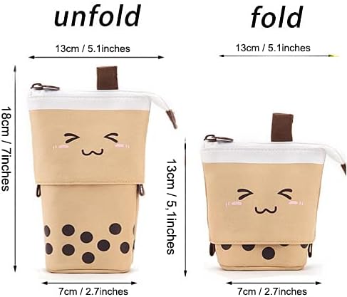 Telescopic Pencil Bag Pen Holder Pop Up Stationery Case, Stand-up Retractable Transformer Bag Standing Organizer, Great for Christmas Holiday New Year Office Bag