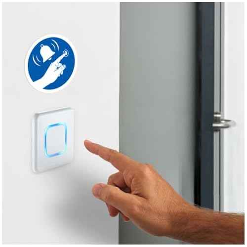 Warning Stickers, Press the Doorbell, Ring Before Enter, 3 Round Stickers, 9.5 cm
