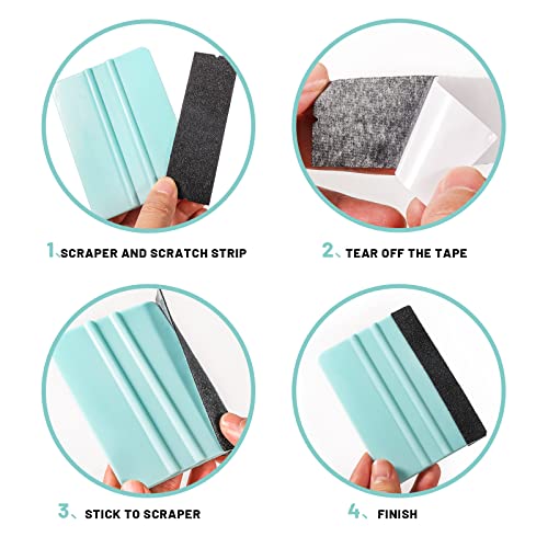 GIRAFVINYL Wallpaper Tools for Peel and Stick Wallpaper,Wallpaper Smoothing Tool Kit Window Squeegee for Contact Paper,Wallpaper Peel and Stick,Window Tint Kit