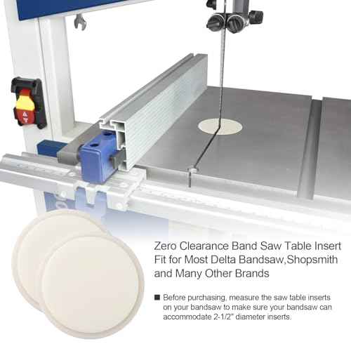 Zero Clearance Band Saw Table Insert Fit for Most Delta Bandsaw,Shopsmith and Many Other Brands,Bandsaw Stabilizer - Eliminate Tearout,Enhance Safety & Precision-4PACK