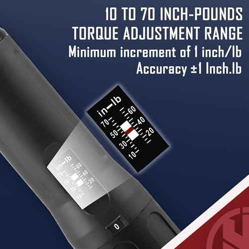 KNINE OUTDOORS Torque Screwdriver Wrench Driver Set 10-70 Inch Pounds lbs for Maintenance with T-bar Handle, 40 Hex Bits, 1/4" Socket, Shaft Extension, For Tools, Bike Repairing and Mounting (Black)