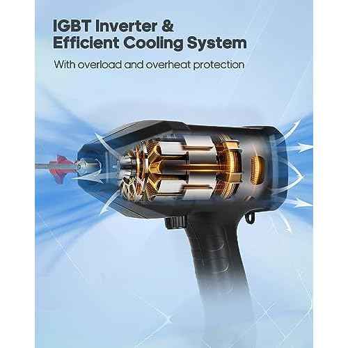 Welding Machine Handheld, Portable Electric Welding Machine, 110V Portable ARC Welding with IGBT Inverter 6 Variable Current Adjustment for 1/16"-1/8" Welding Rod