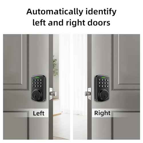 Deadbolt Smart Lock for Front Door, Keyless Entry Door Lock, Bulit-in Wi-Fi with App Remote Control, No Bridge Required, IP65 Waterproof