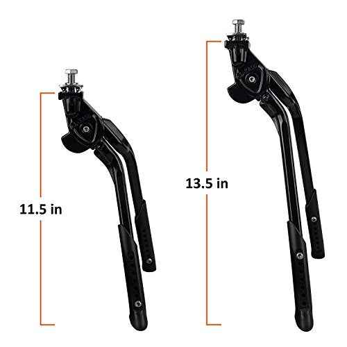 BV Bike Stand for 24"-28" - Adjustable & Foldable Bike Kickstand with Stable Double Leg & Chain Protection - Easy to Mount Kickstand for Adult Bike - Durable Design for City, Trekking & Mountain Bike