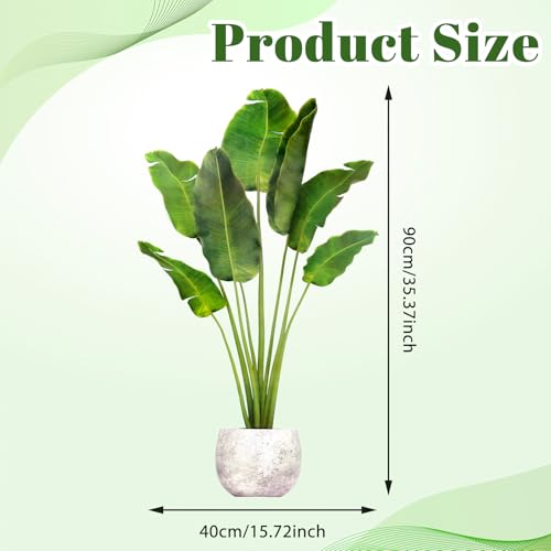 Plant Wall Stickers 3D Potted Green Plant Wall Decals Peel and Stick Mural Wall-Art Decor Art Murals for Livingroom Bedroom Office
