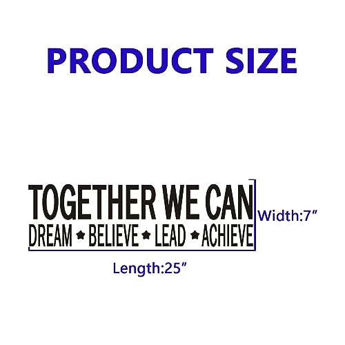 VODOE Together We Can Dream Believe Lead Achieve Wall Decals Office Meeting Room Wall Stickers Inspirational Motivational Art Vinyl Office Teamwork Quotes Business Wall Decor 25"X7"