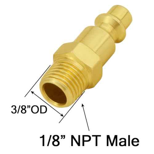 Joywayus 4PCS 1/8 Inch NPT Male Industrial Air Hose Quick Connect Air Plug Fittings