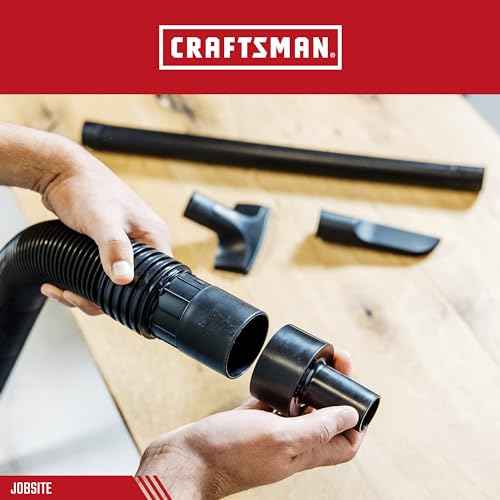 CRAFTSMAN CMXZVBE38665 2-1/2 to 1-1/4 inch Adapter Wet Dry Vac Attachment, Industrial-Grade Shop Vacuum Accessory that Connects 2-1/2 in. Vac Hoses to 1-1/4 in. Accessories