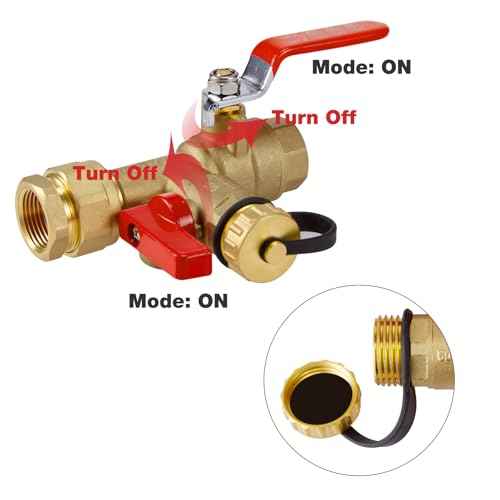 ThermoMate 3/4 Inch IPS Isolator Tankless Water Heater Service Valve Kit, with Pressure Relief Valve, Clean Brass