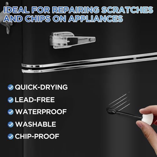 Black Touch Up Paint tile paint porcelain repair kit Specialty Tub, High-Gloss White bathtub Paint, Quick-Dry Porcelain for Scratches & Chips on Porcelain, Acrylic, Enamel, Cast Iron, Tiles, Tubs, Sinks Wooden furniture and Toilets
