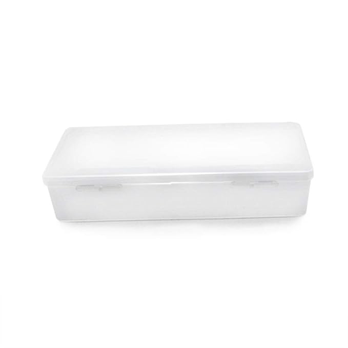 Transparent Box Storage Case for Nail Art Equipment Manicure Tool Organzing Pedicure Tool Empty Plastic Box (White)