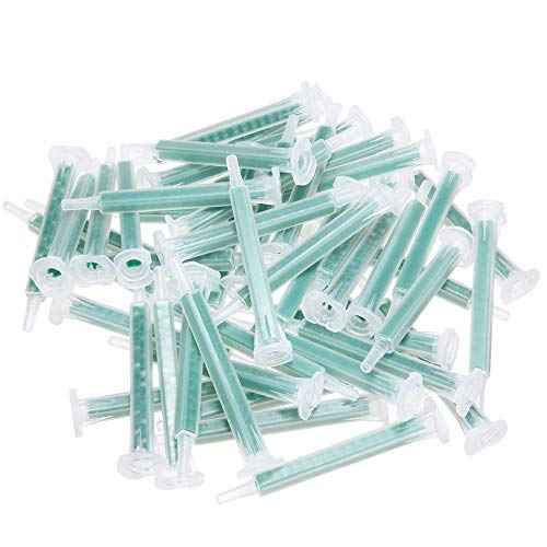 Weilan 21 Pcs 3.3 Inch Epoxy Mixing Nozzle Tip for Adhesive Gun Applicator Static Mixer Plastic Resin Mixing Tip