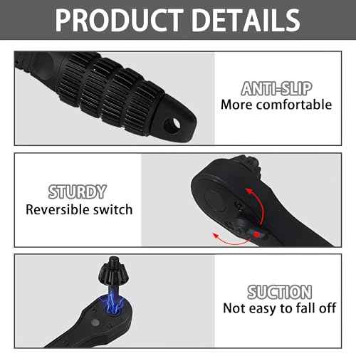 2-in-1 Ratchet Drill Chuck Key Wrench,Drill Chuck Ratchet Wrench w/ 3 Socket Sizes &1 Pair Glove,Universal Chucks Key Replacement Tool for Drills,Compatible with Most Electric Drills and Power Tools