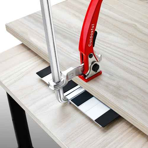 2 Pack Track Saw Clamps for Guide Rail ? Heavy Duty Quick Release Ratchet Clamp Set, Compatible with Festool, Makita, Dewalt, Table Saw Hold Down, T Track Woodworking Clamps with Non-Marring Pads