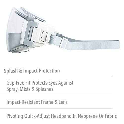 Uvex Honeywell Home Uvex Stealth Safety Goggles with Gray HydroShield Anti-Fog Lens, Gray Body & Neoprene Headband (S3961HS)