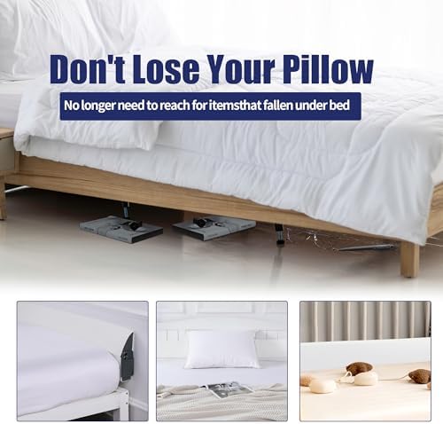 HOMBYS Pillow Wedge for Headboard Gap,Mattress Wedge Gap Filler Queen Size,Bed Crack Pillow,Foam Bed Gap Filler,Multifuctional Headboard Space Filler with Side Pocket,Fill The Gap (0-7")