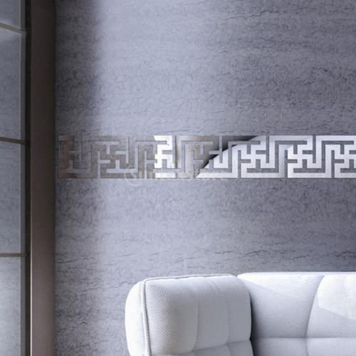 20PCS/lot DIY Mirror Stickers Art Mirror Wall Sticker Acrylic Home Decor for Livingroom Bathroom Sitting Room